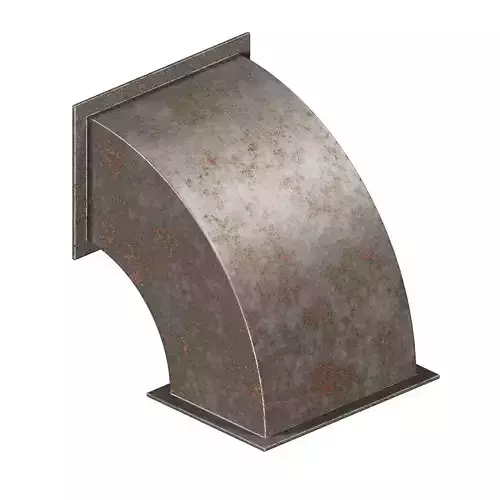 Rusty Rectangular Elbow Duct 3D model