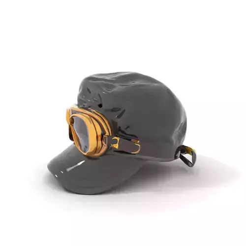 Vintage Aviator Cap model pack Low-poly 3D model