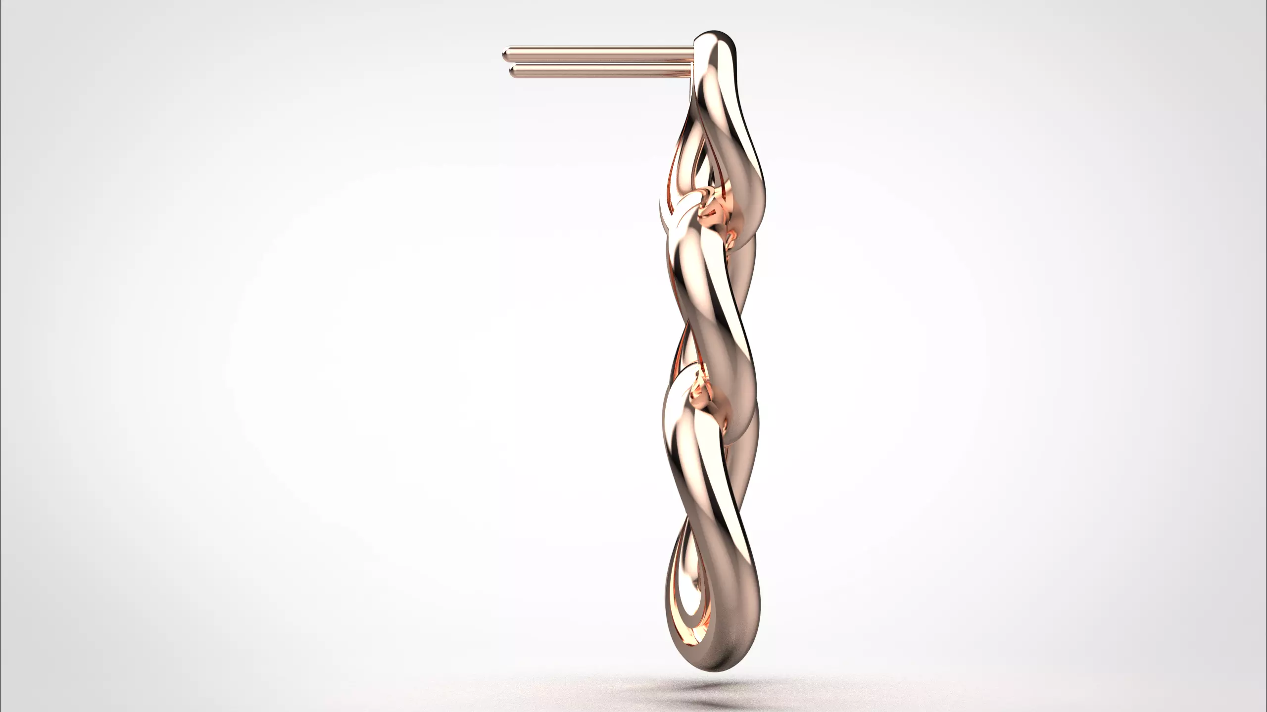 Chain earring stl obj 3D print model ER022 3D print model 3D print model_23