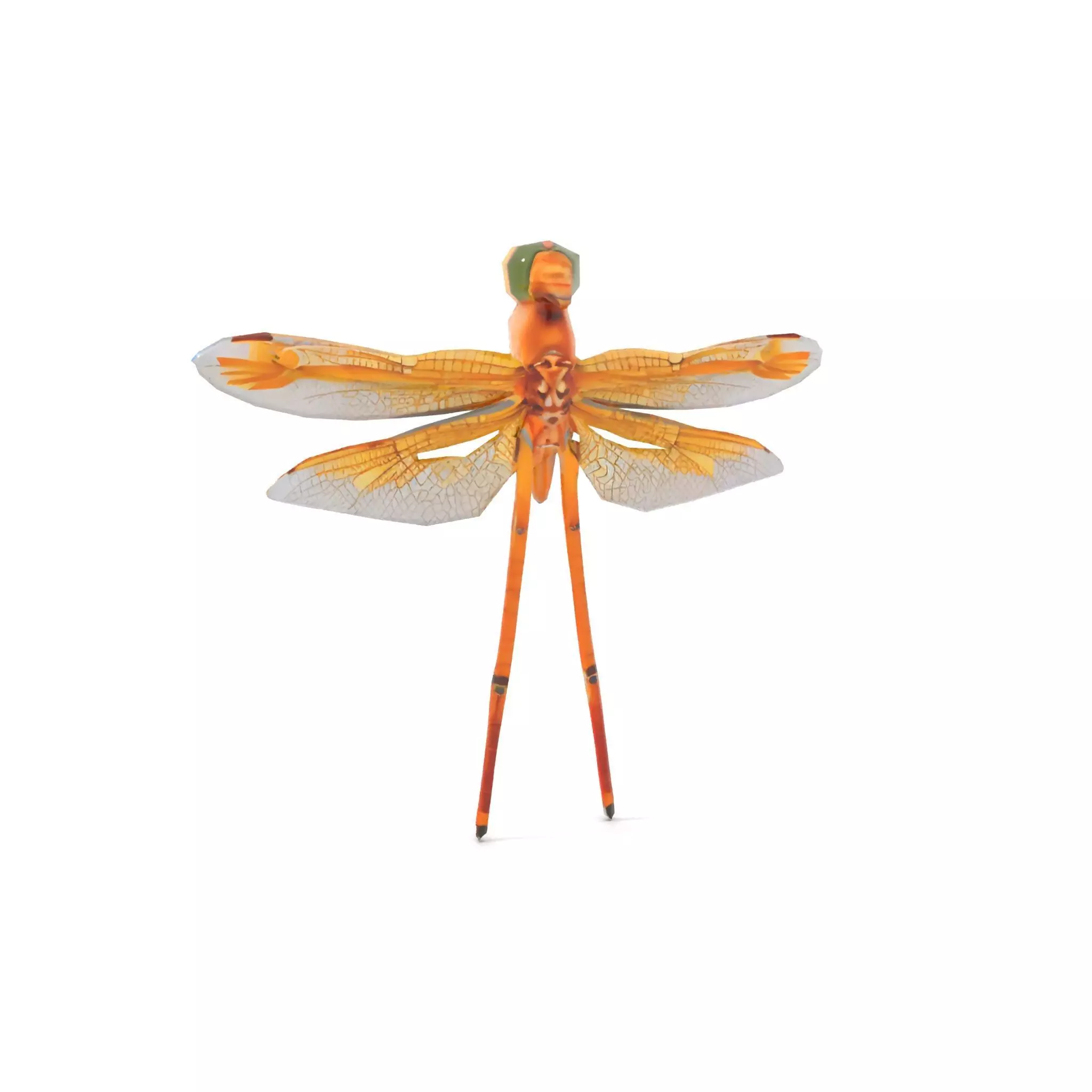 Golden Dragonfly model pack Low-poly 3D model_12