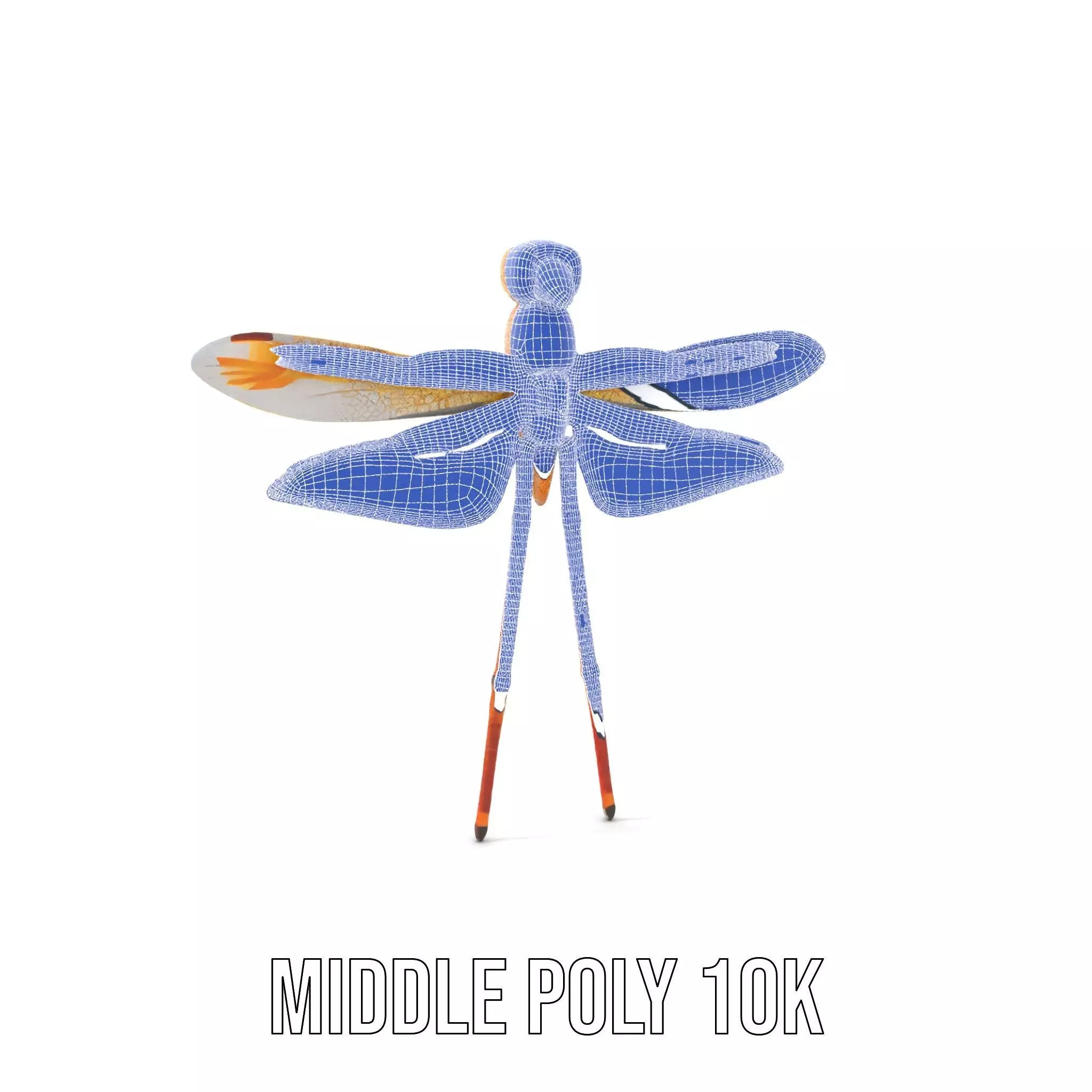 Golden Dragonfly model pack Low-poly 3D model_24