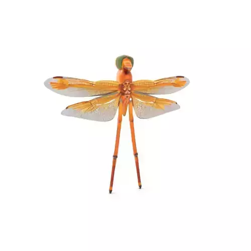 Golden Dragonfly model pack Low-poly 3D model