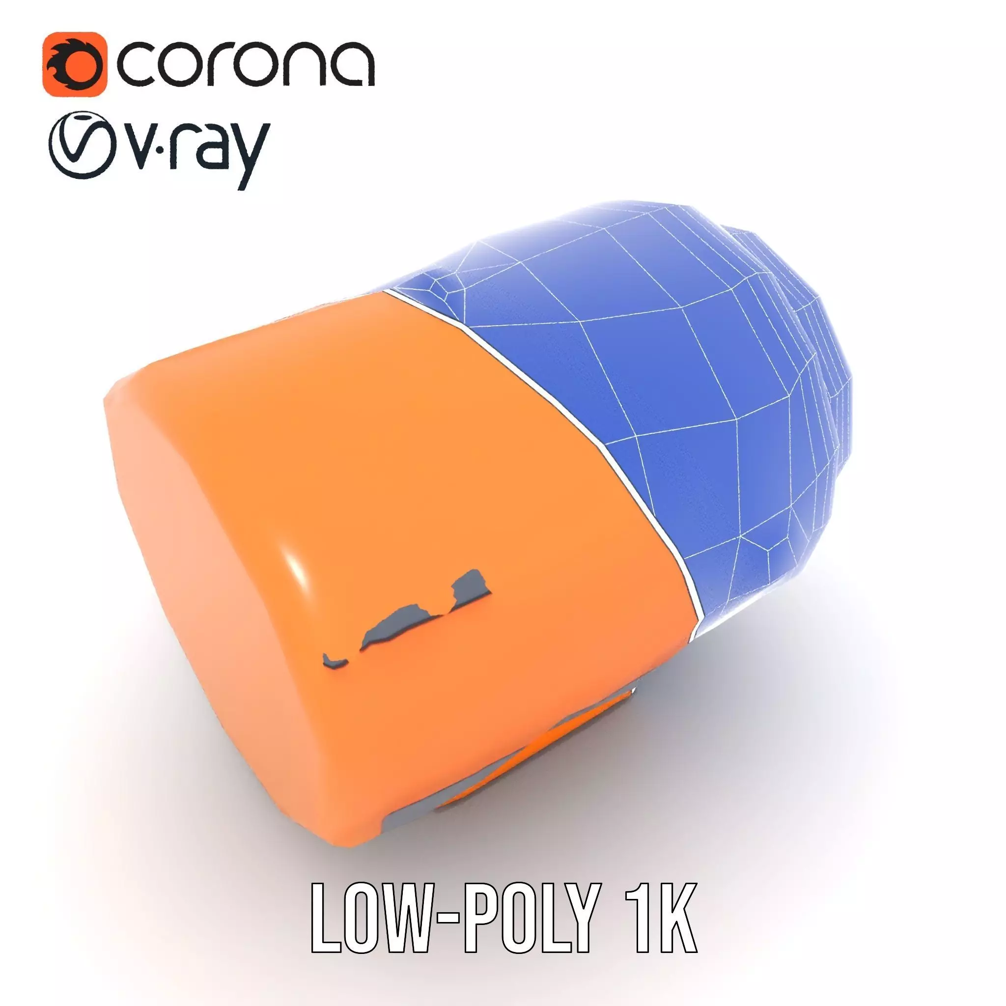 Vibrant Orange Telescope model pack Low-poly 3D model_30