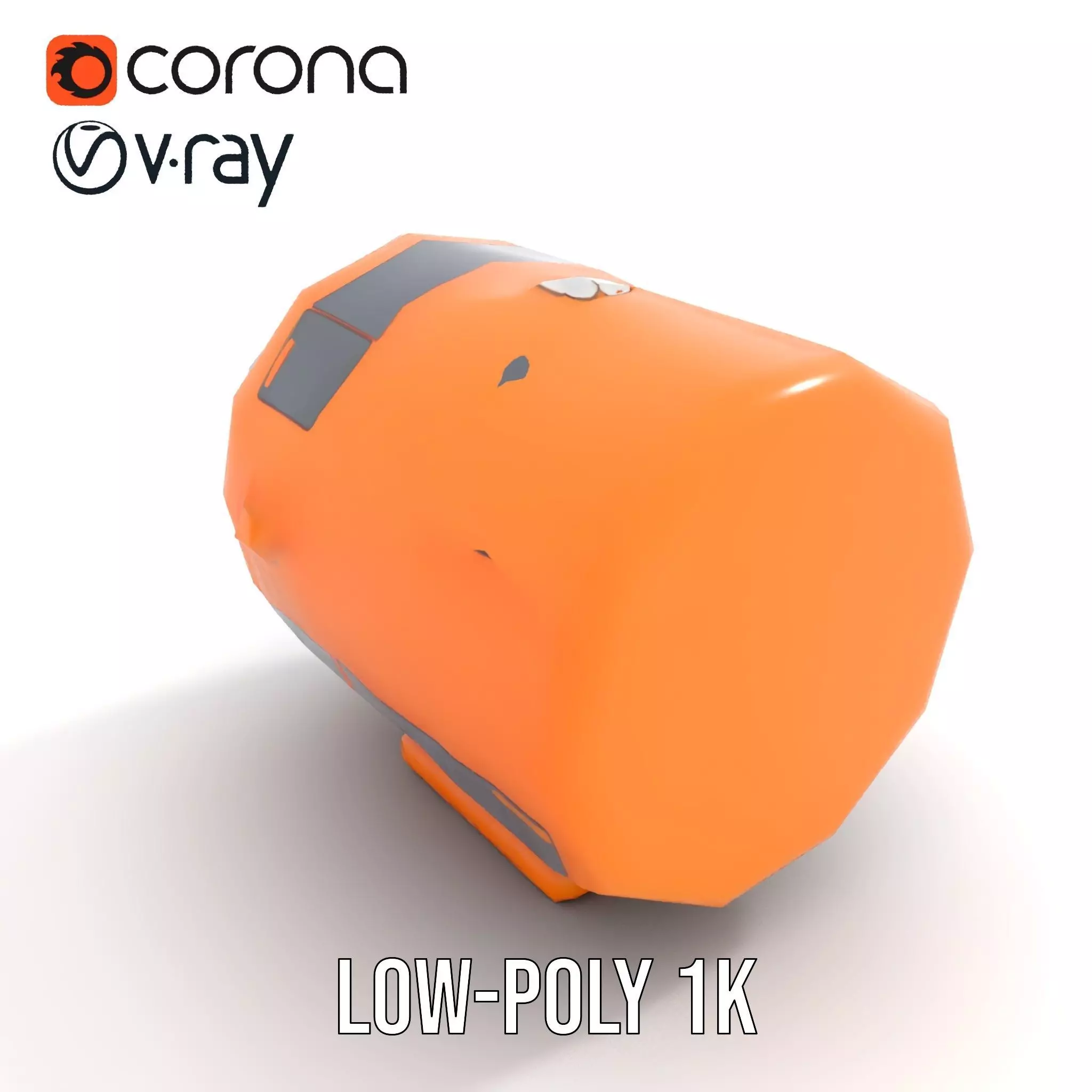 Vibrant Orange Telescope model pack Low-poly 3D model_16