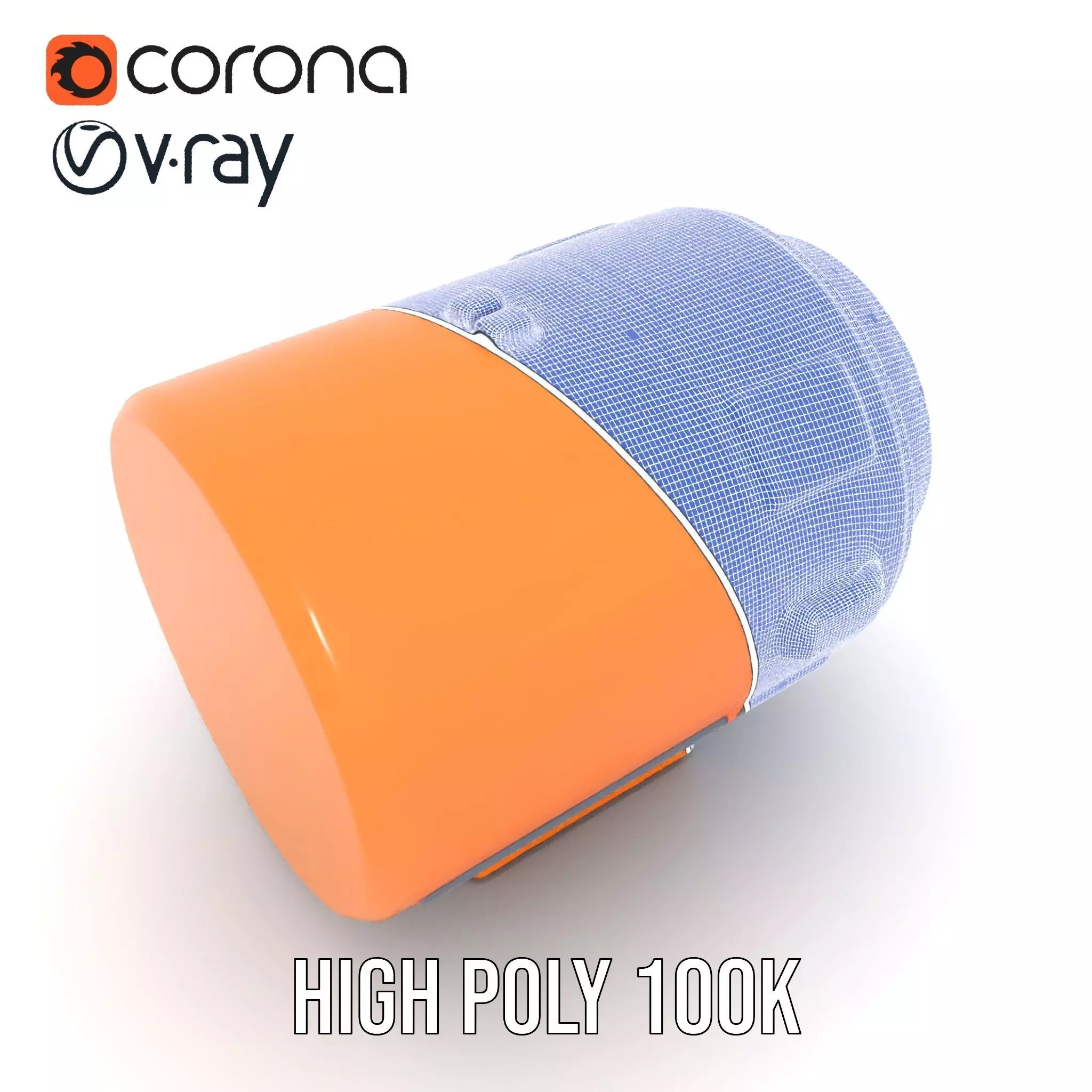 Vibrant Orange Telescope model pack Low-poly 3D model_34