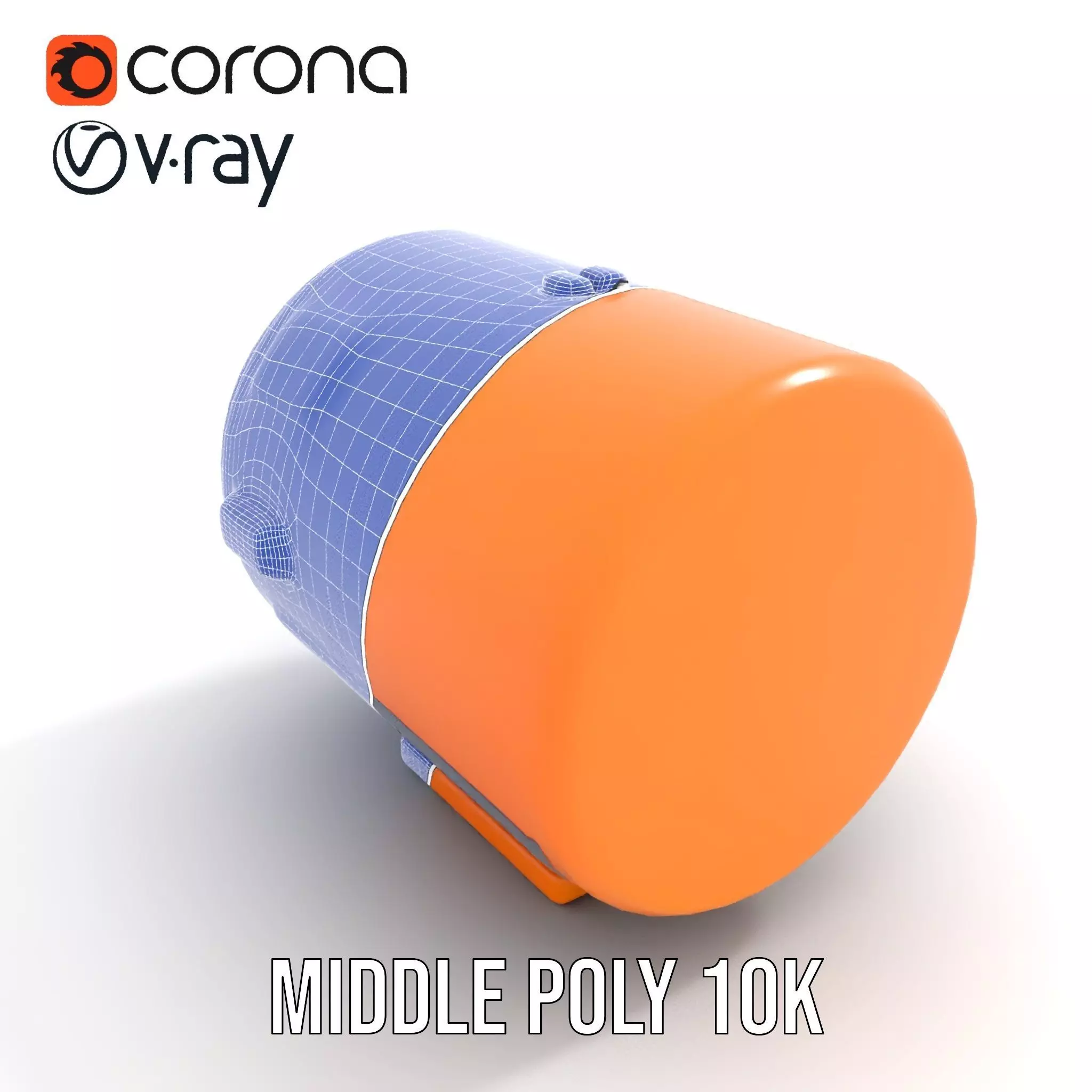 Vibrant Orange Telescope model pack Low-poly 3D model_26