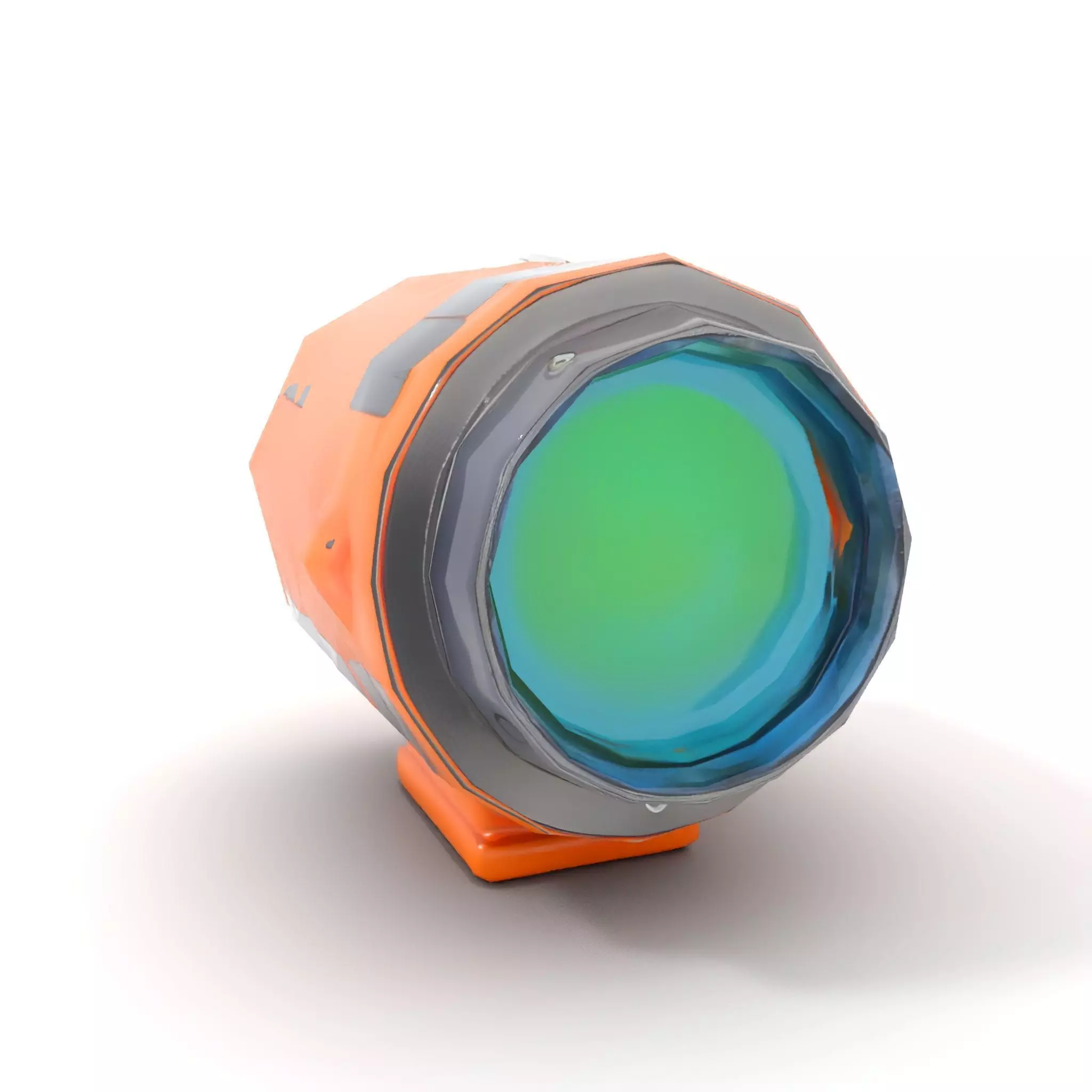 Vibrant Orange Telescope model pack Low-poly 3D model_9