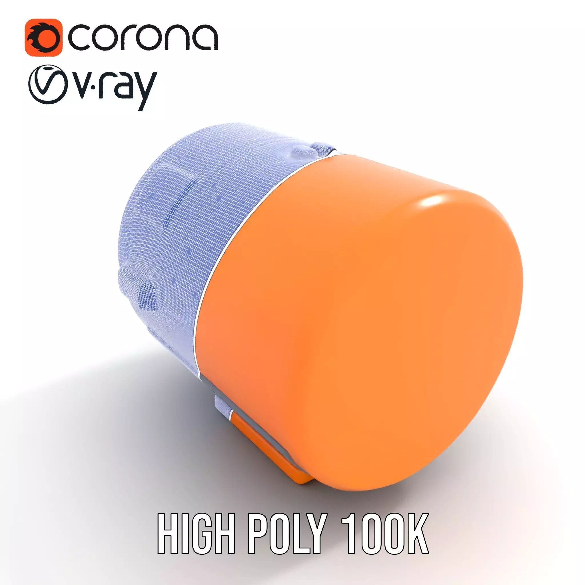 Vibrant Orange Telescope model pack Low-poly 3D model_31