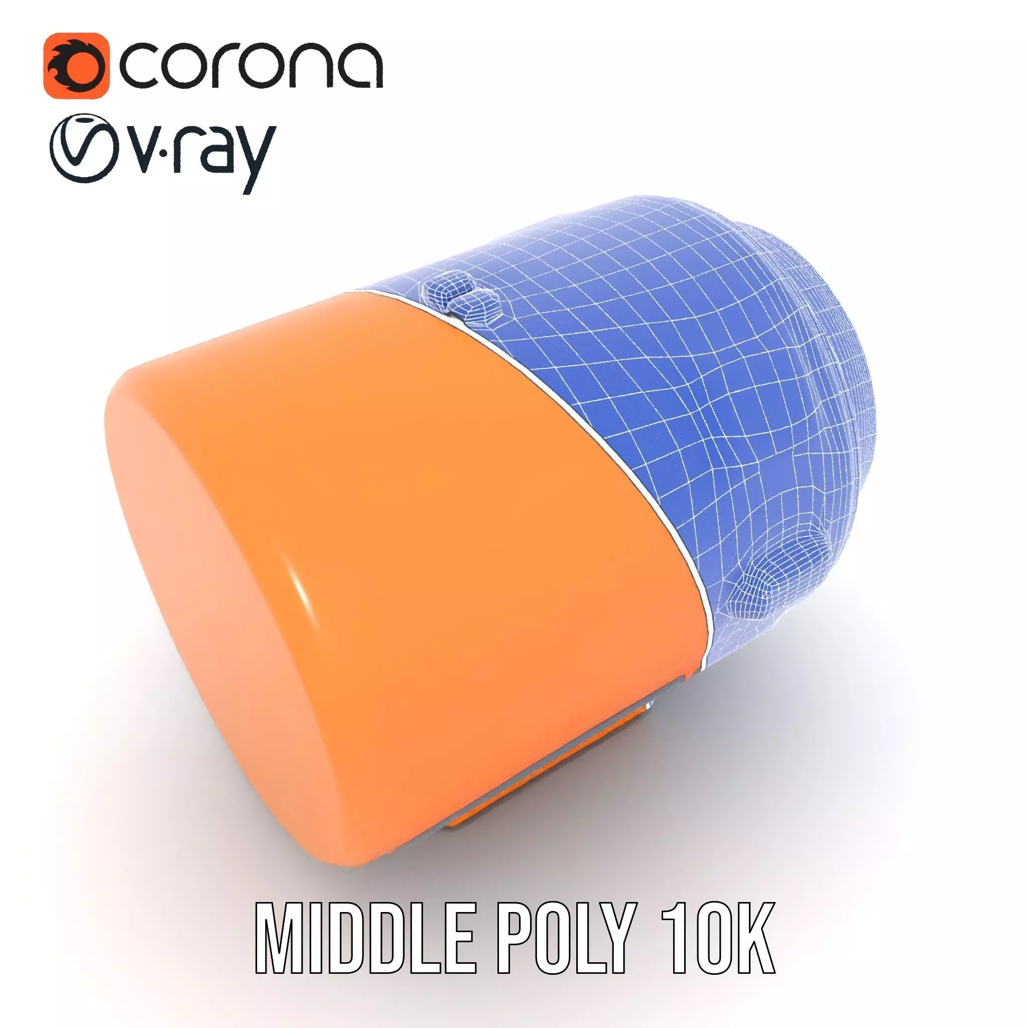 Vibrant Orange Telescope model pack Low-poly 3D model_15