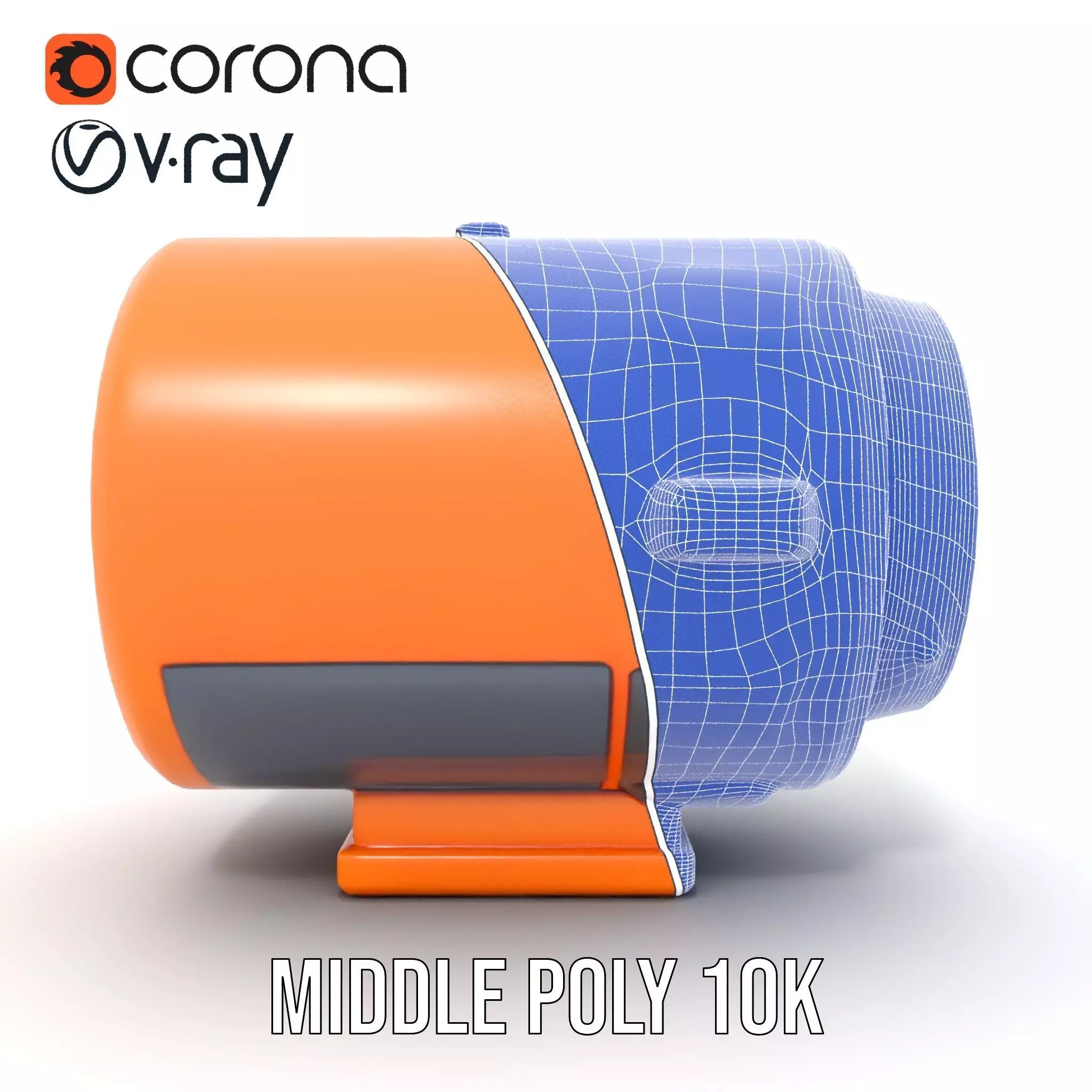 Vibrant Orange Telescope model pack Low-poly 3D model_23