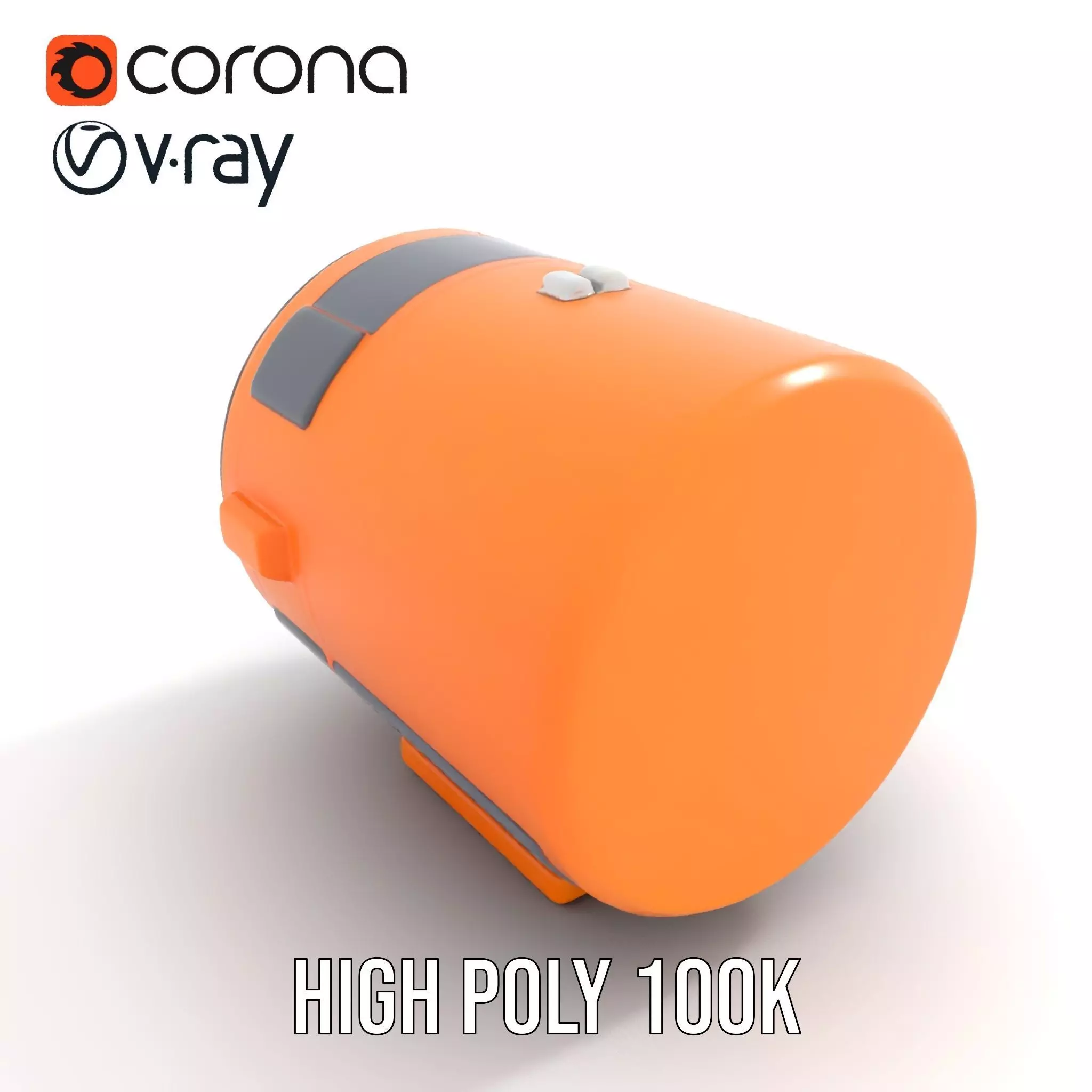 Vibrant Orange Telescope model pack Low-poly 3D model_17
