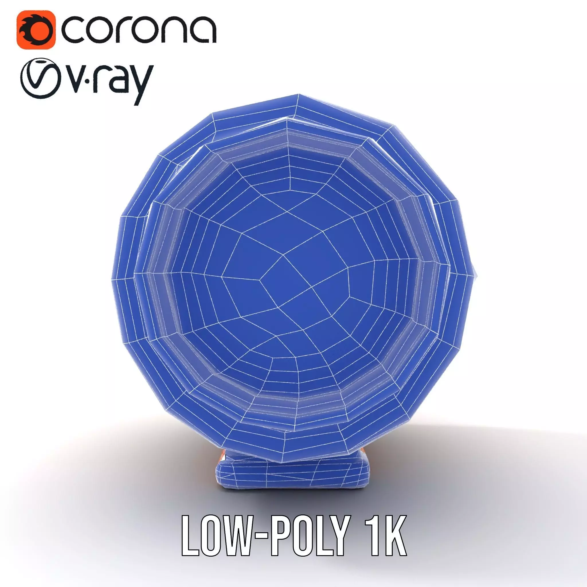 Vibrant Orange Telescope model pack Low-poly 3D model_27