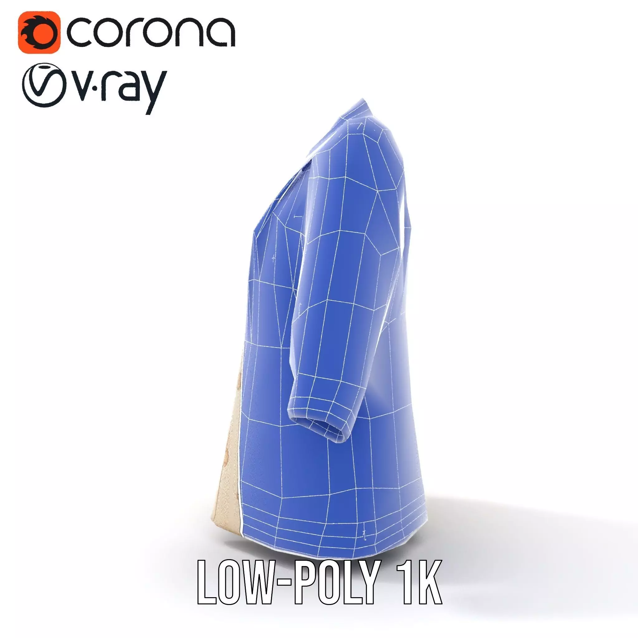 Elegant Embroidered Jacket model pack Low-poly 3D model_30