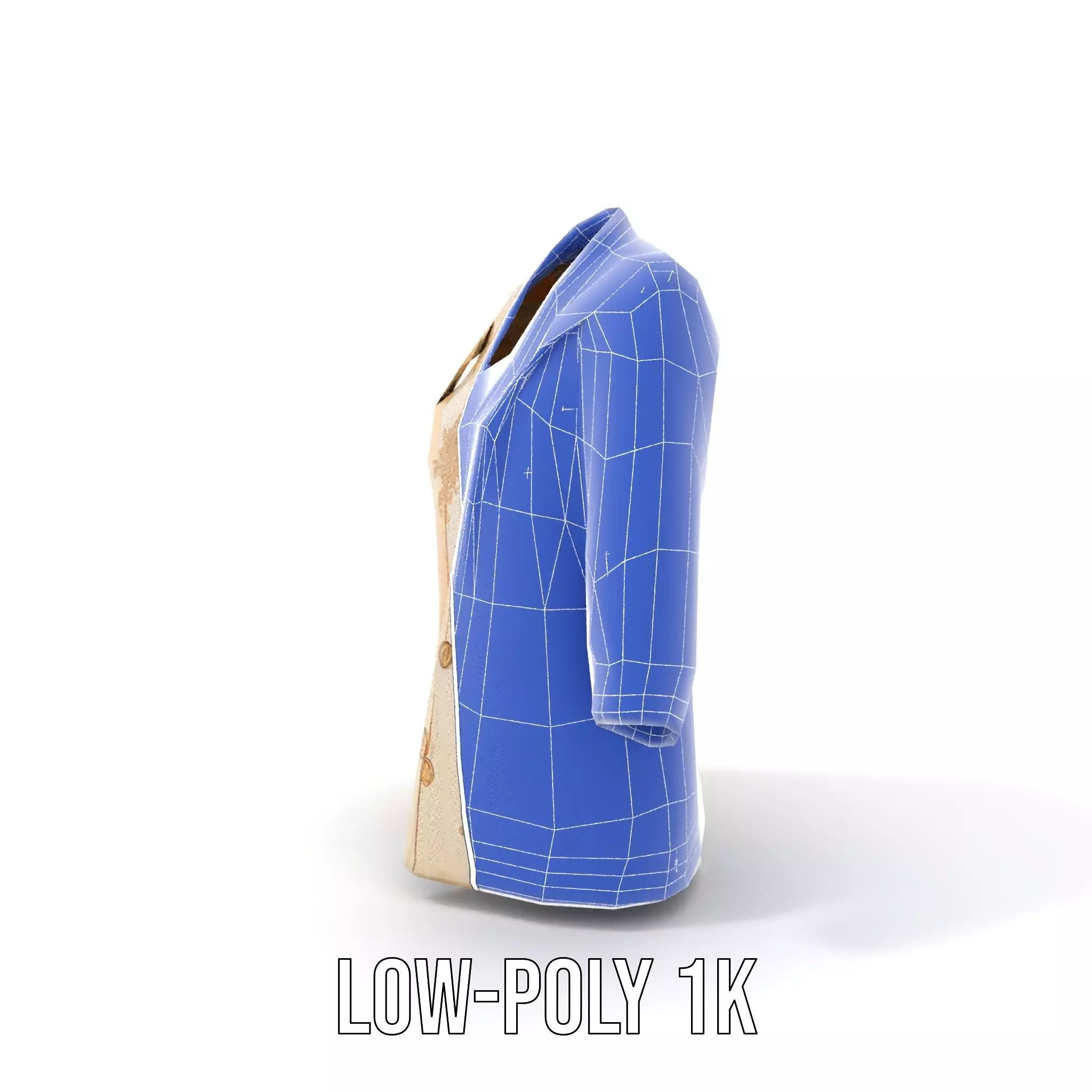 Elegant Embroidered Jacket model pack Low-poly 3D model_9