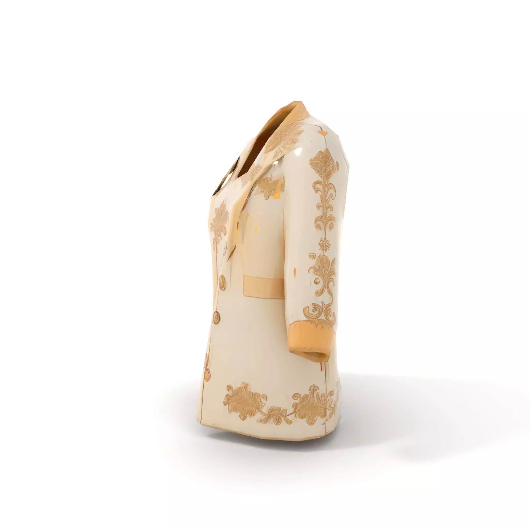 Elegant Embroidered Jacket model pack Low-poly 3D model_7