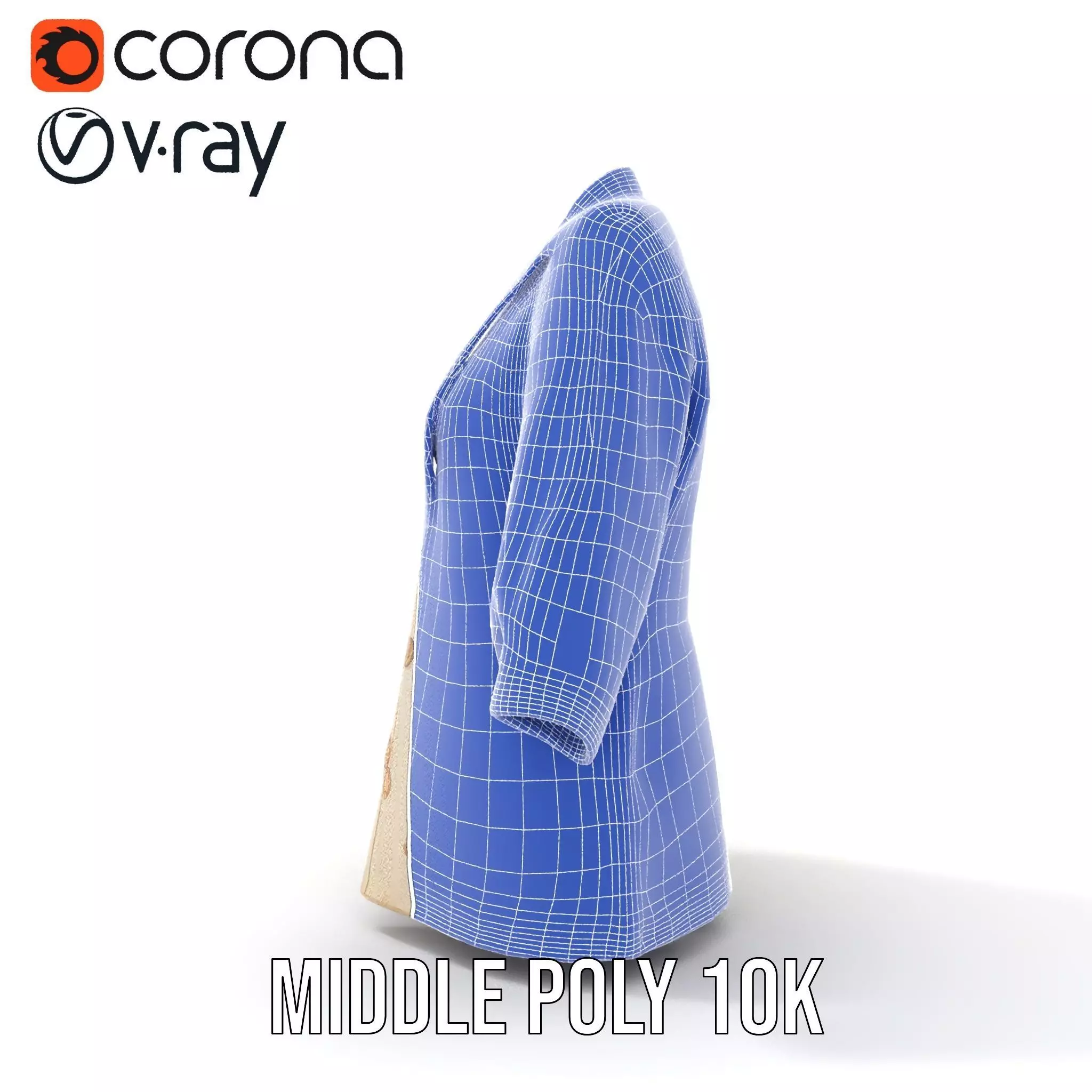 Elegant Embroidered Jacket model pack Low-poly 3D model_29