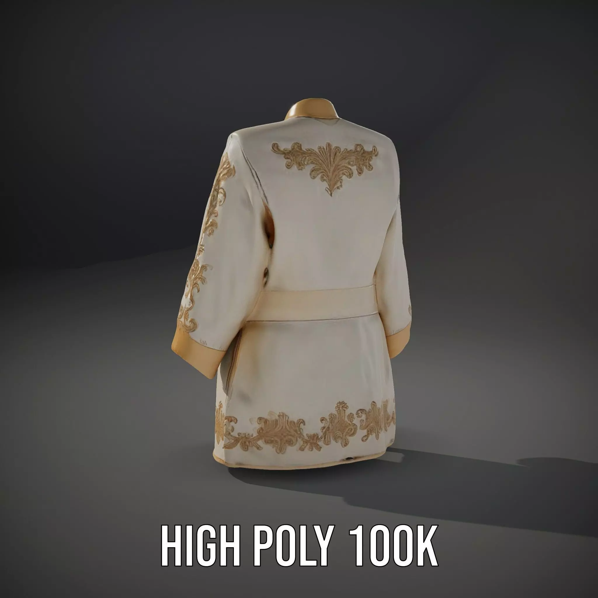 Elegant Embroidered Jacket model pack Low-poly 3D model_8