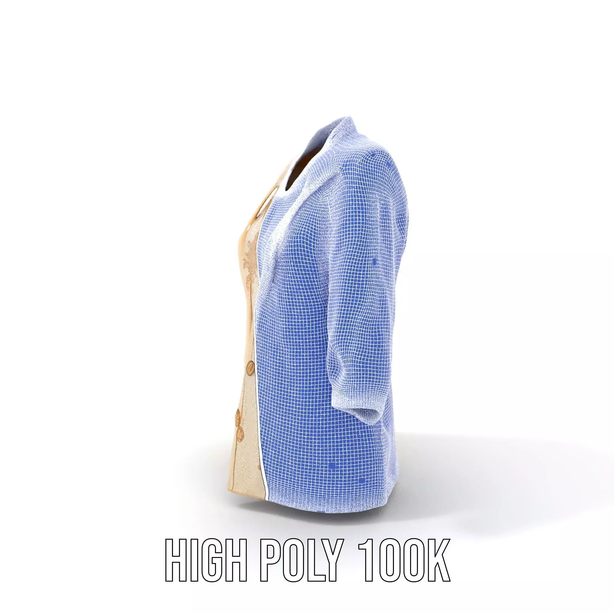 Elegant Embroidered Jacket model pack Low-poly 3D model_4