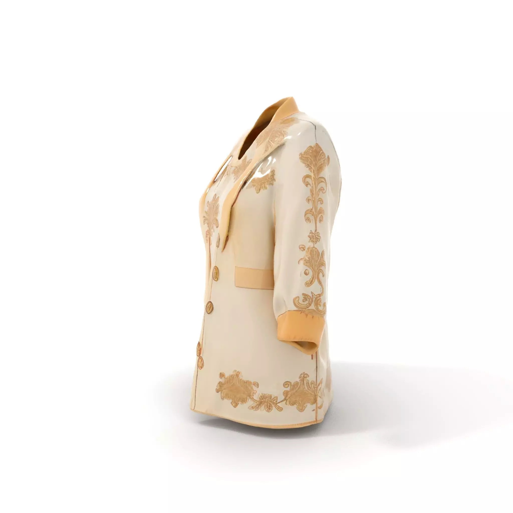 Elegant Embroidered Jacket model pack Low-poly 3D model_0