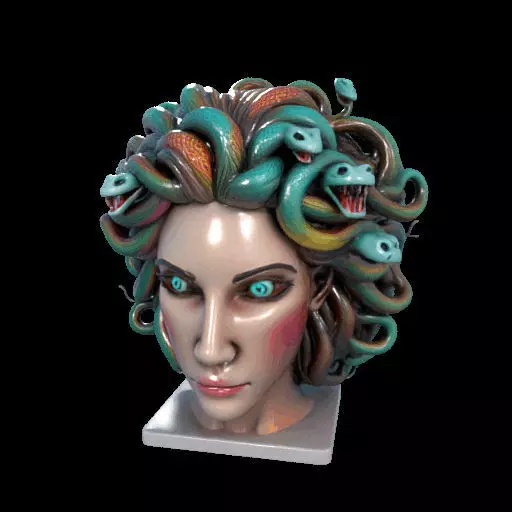 2235  Medusa Gorgon Head 3D Model  magic 3D print model_28