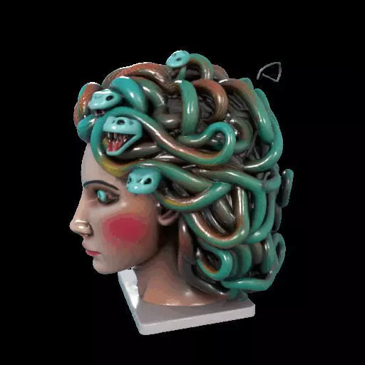 2235  Medusa Gorgon Head 3D Model  magic 3D print model_23