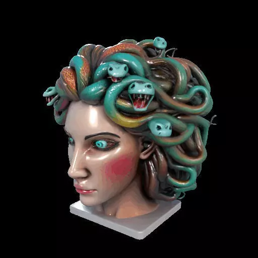 2235  Medusa Gorgon Head 3D Model  magic 3D print model_26