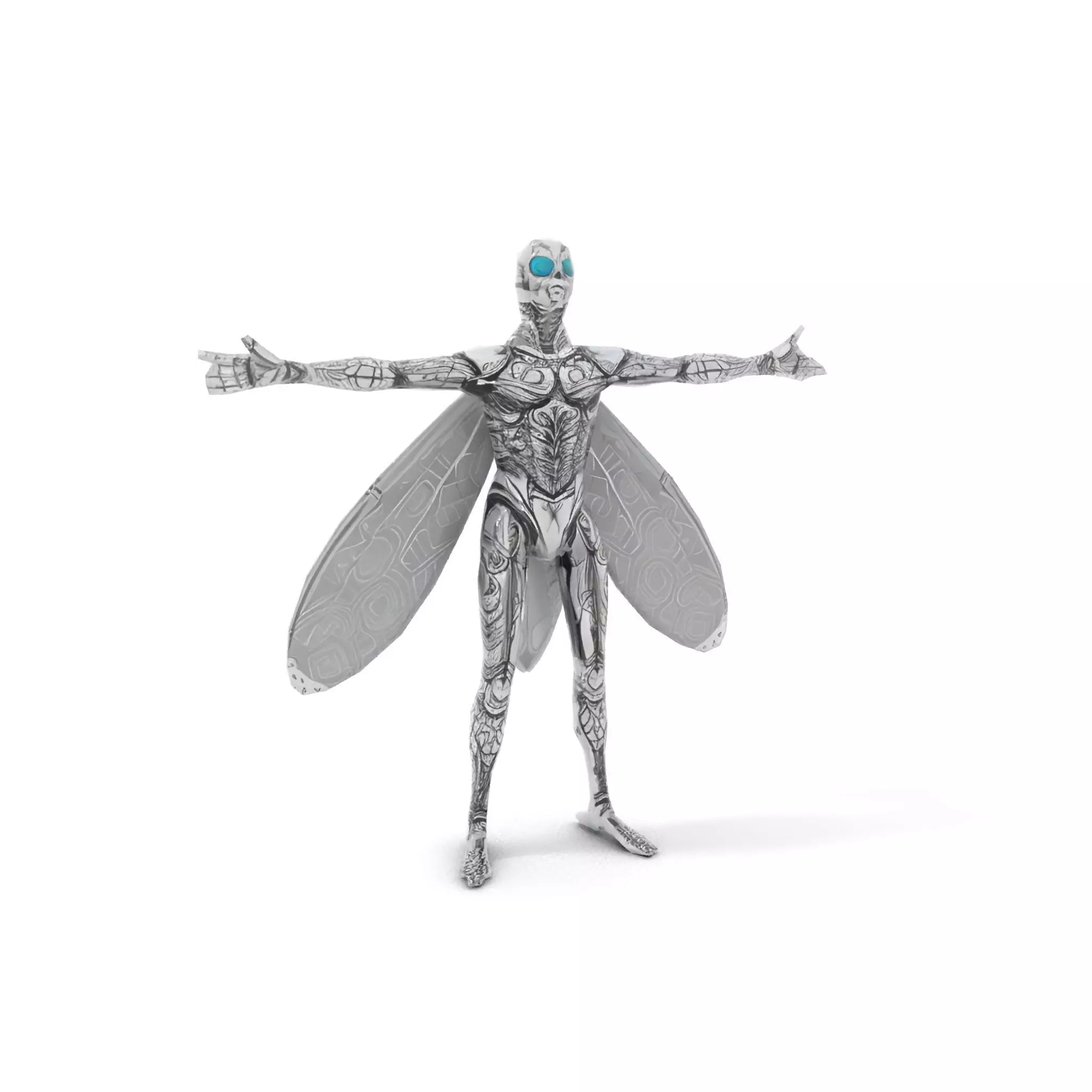 Metallic Insectoid Creature model pack Low-poly 3D model_12