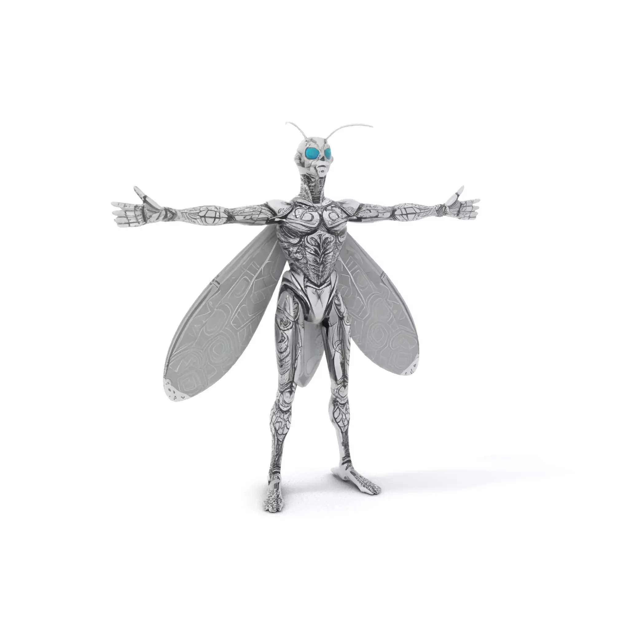 Metallic Insectoid Creature model pack Low-poly 3D model_11