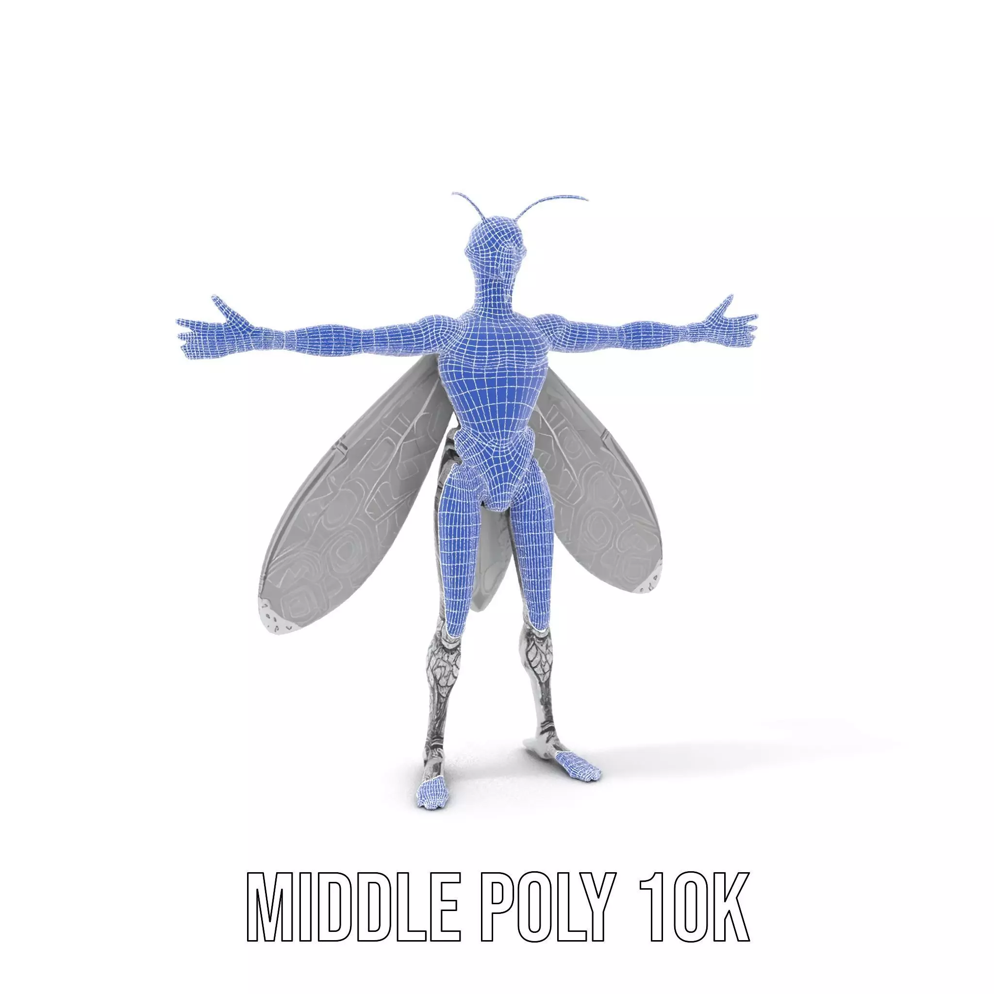 Metallic Insectoid Creature model pack Low-poly 3D model_25