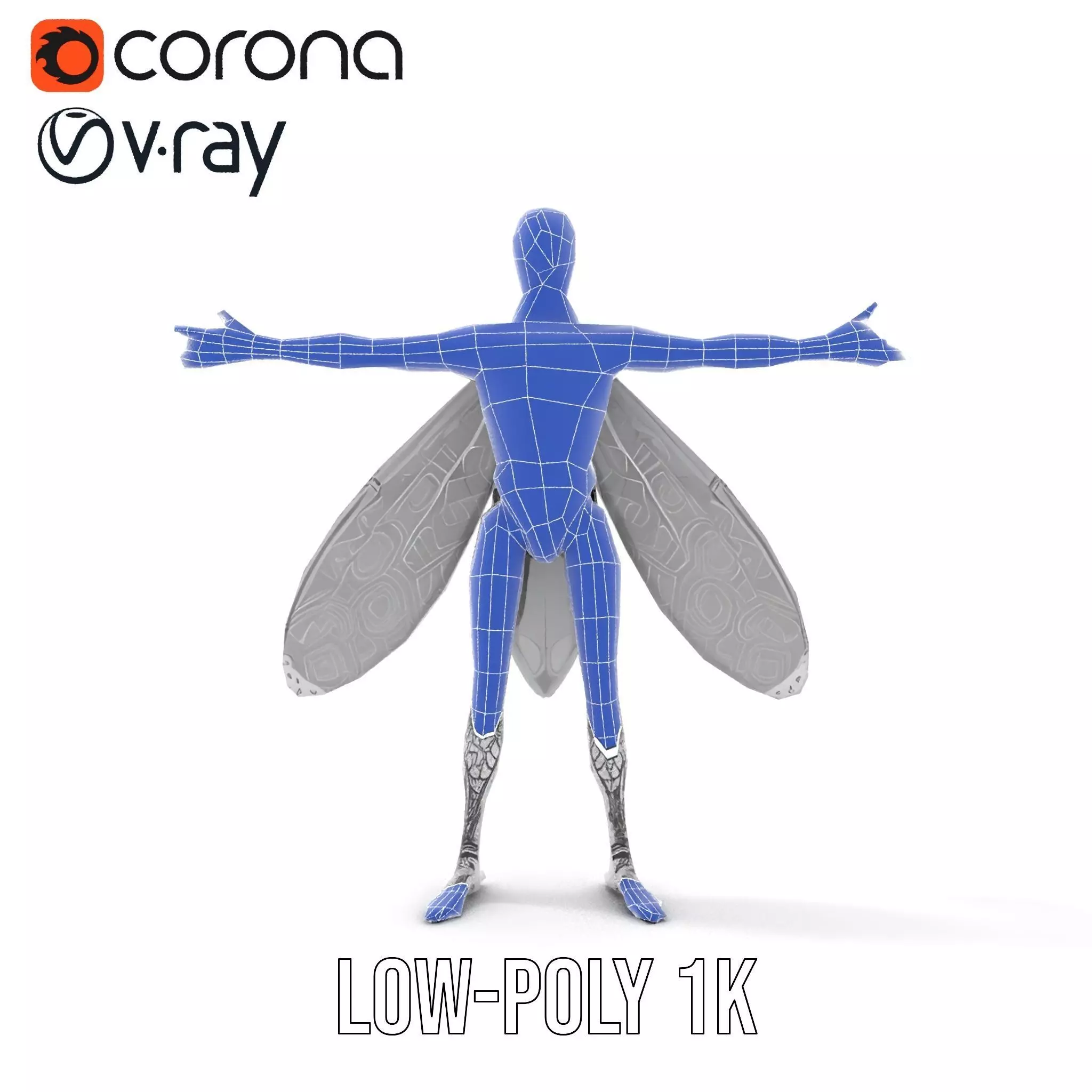 Metallic Insectoid Creature model pack Low-poly 3D model_20