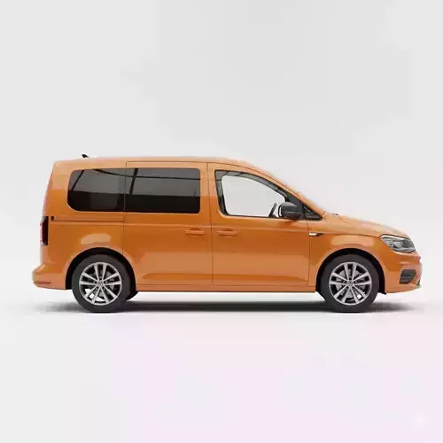 Volkswagen Caddy Fifth Generation Low-poly 3D model 4