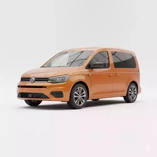 Volkswagen Caddy Fifth Generation Low-poly 3D model