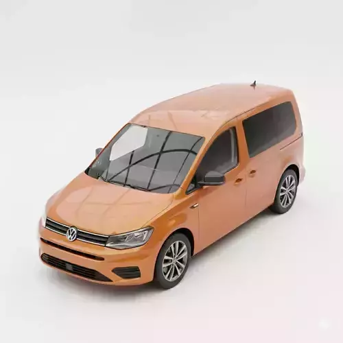 Volkswagen Caddy Fifth Generation Low-poly 3D model 6