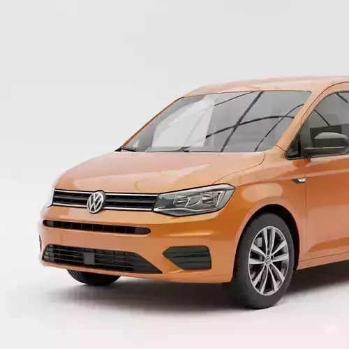 Volkswagen Caddy Fifth Generation Low-poly 3D model 3
