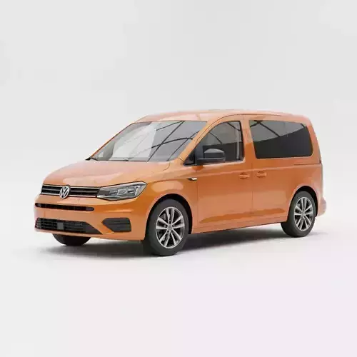 Volkswagen Caddy Fifth Generation Low-poly 3D model 7