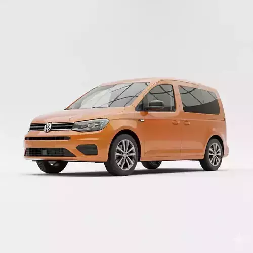 Volkswagen Caddy Fifth Generation Low-poly 3D model 5