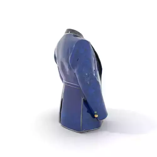 Royal Blue Brocade Jacket model pack