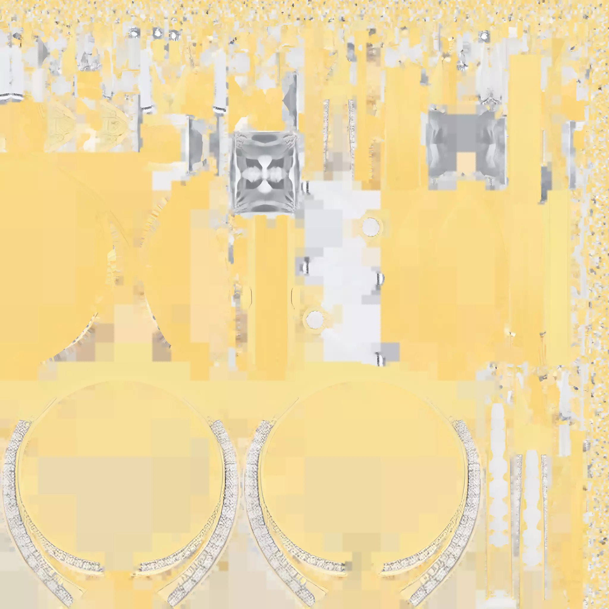 Luxury Diamond Engagement Ring 3D Model Gold Diamond Jewelry Low-poly 3D model_3