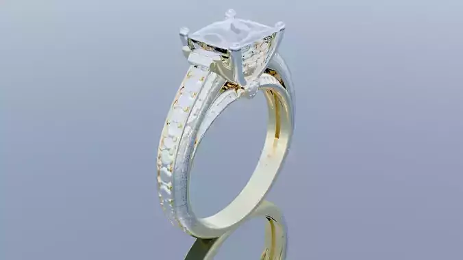 Luxury Diamond Engagement Ring 3D Model Gold Diamond Jewelry Low-poly 3D model Luxury Diamond Engagement Ring 3D Model Gold Diamond Jewelry Low-poly 3D model