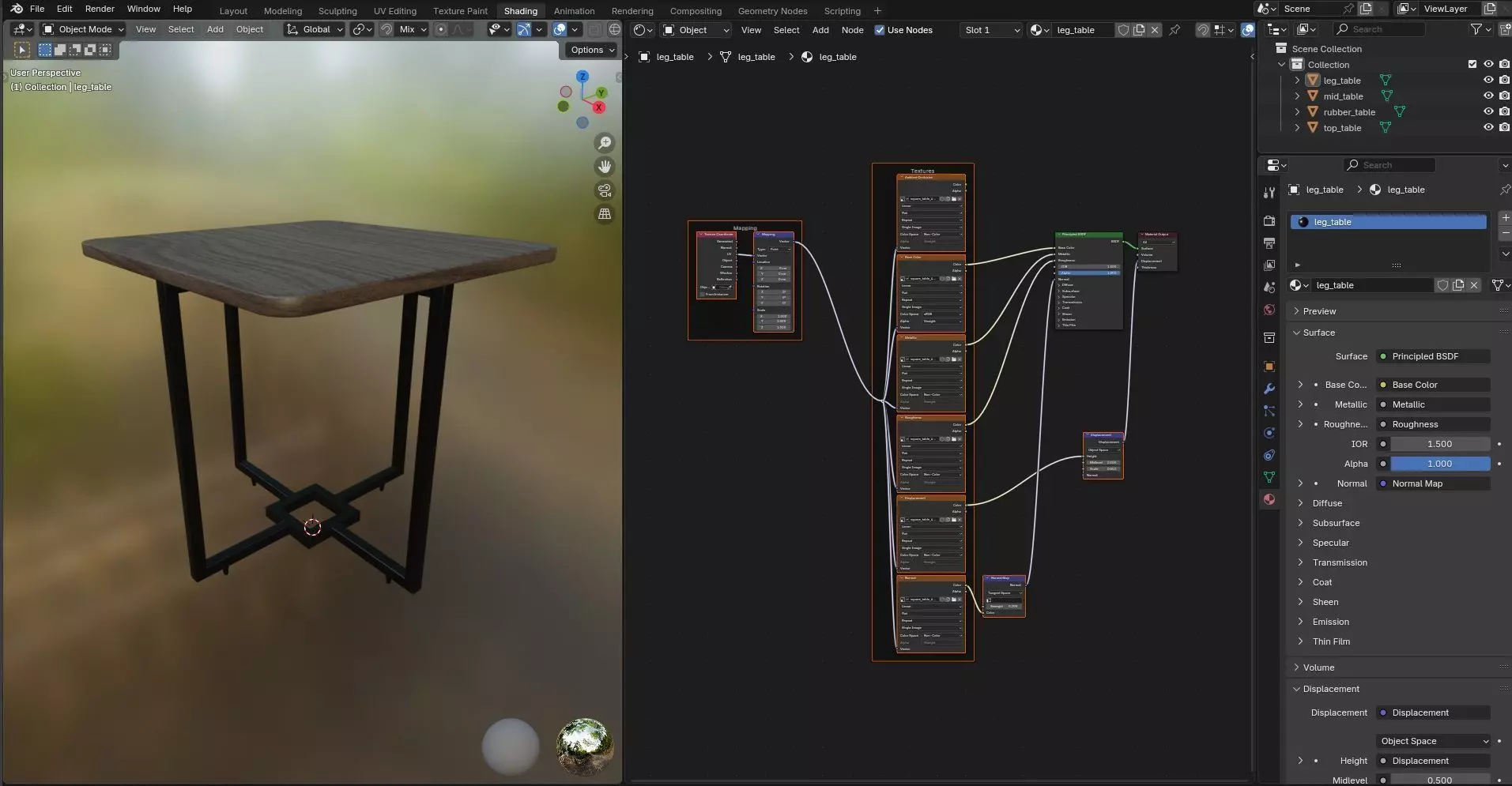 Square Table SG47 3D model_11