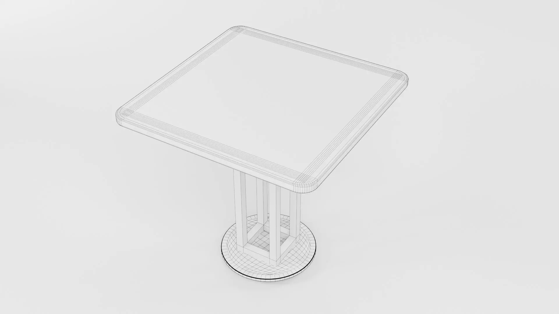 Square Table CG48 3D model_6