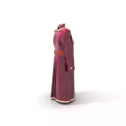 Velvet Burgundy Coat model pack