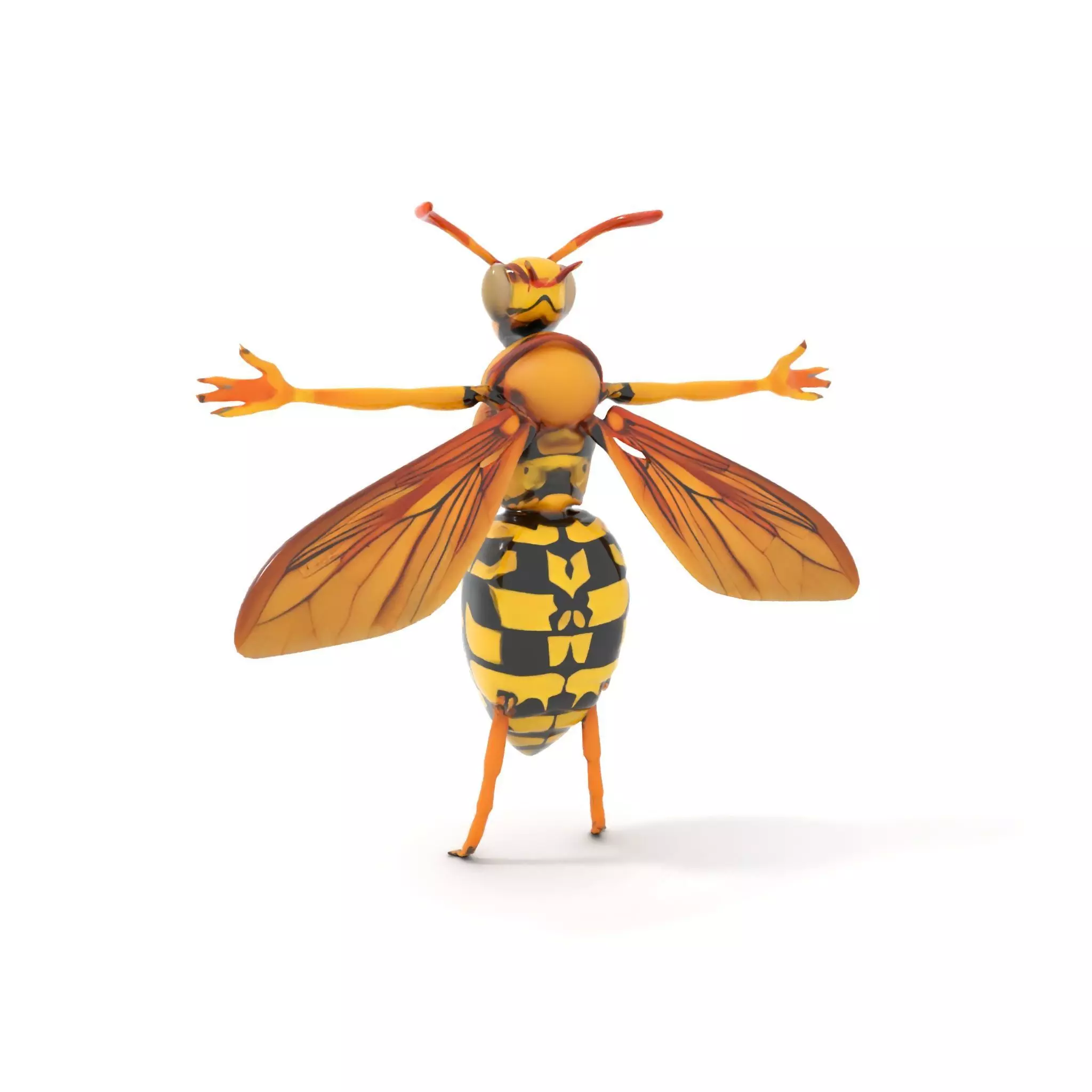 Vivid Wasp Insect model pack Low-poly 3D model_11