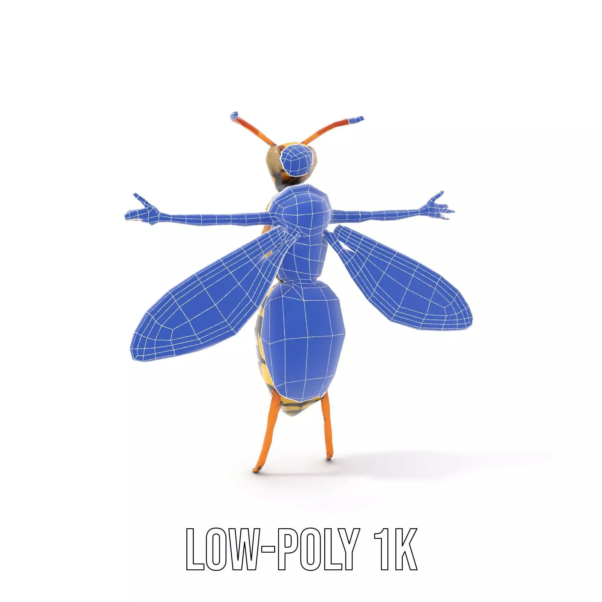 Vivid Wasp Insect model pack Low-poly 3D model_28