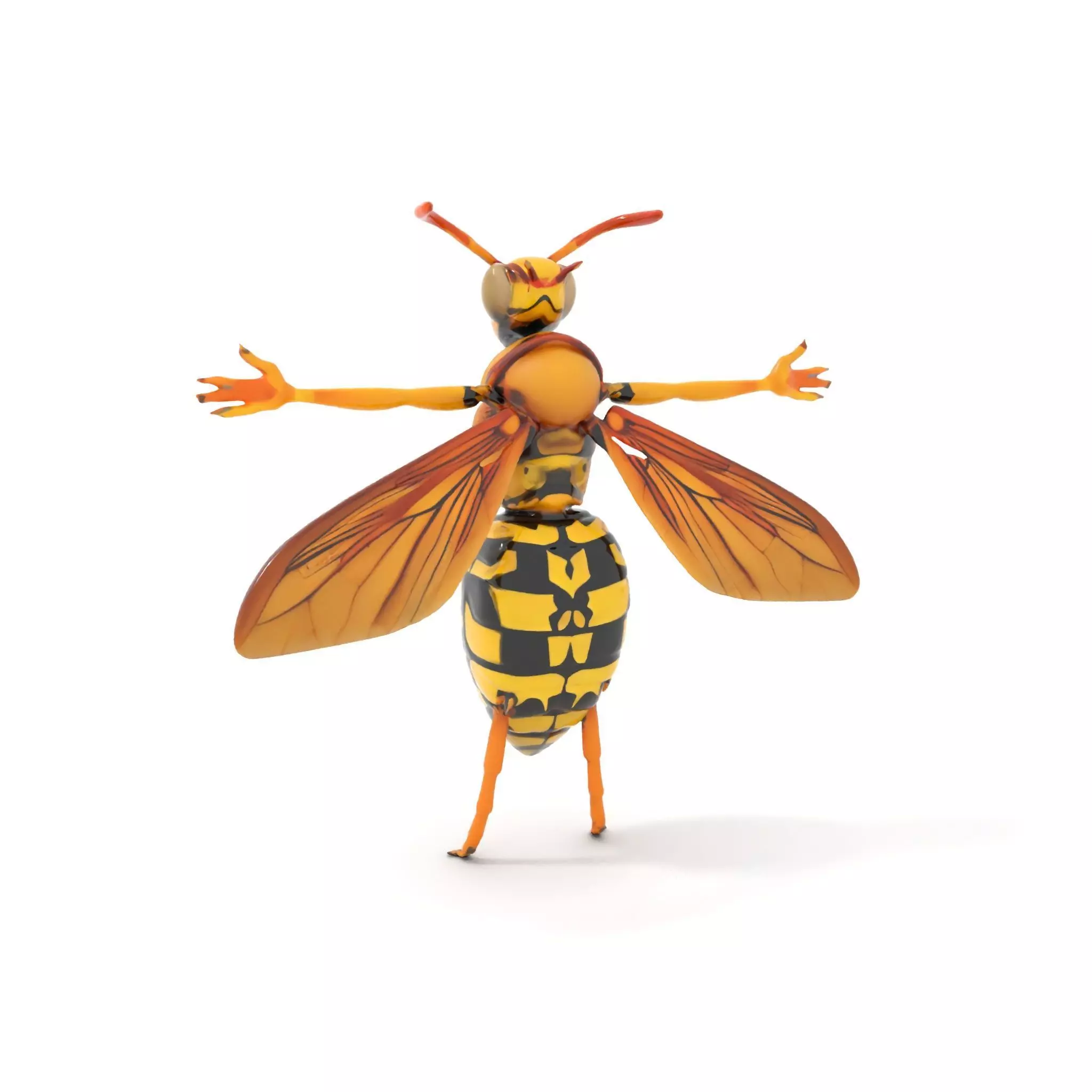 Vivid Wasp Insect model pack Low-poly 3D model_0