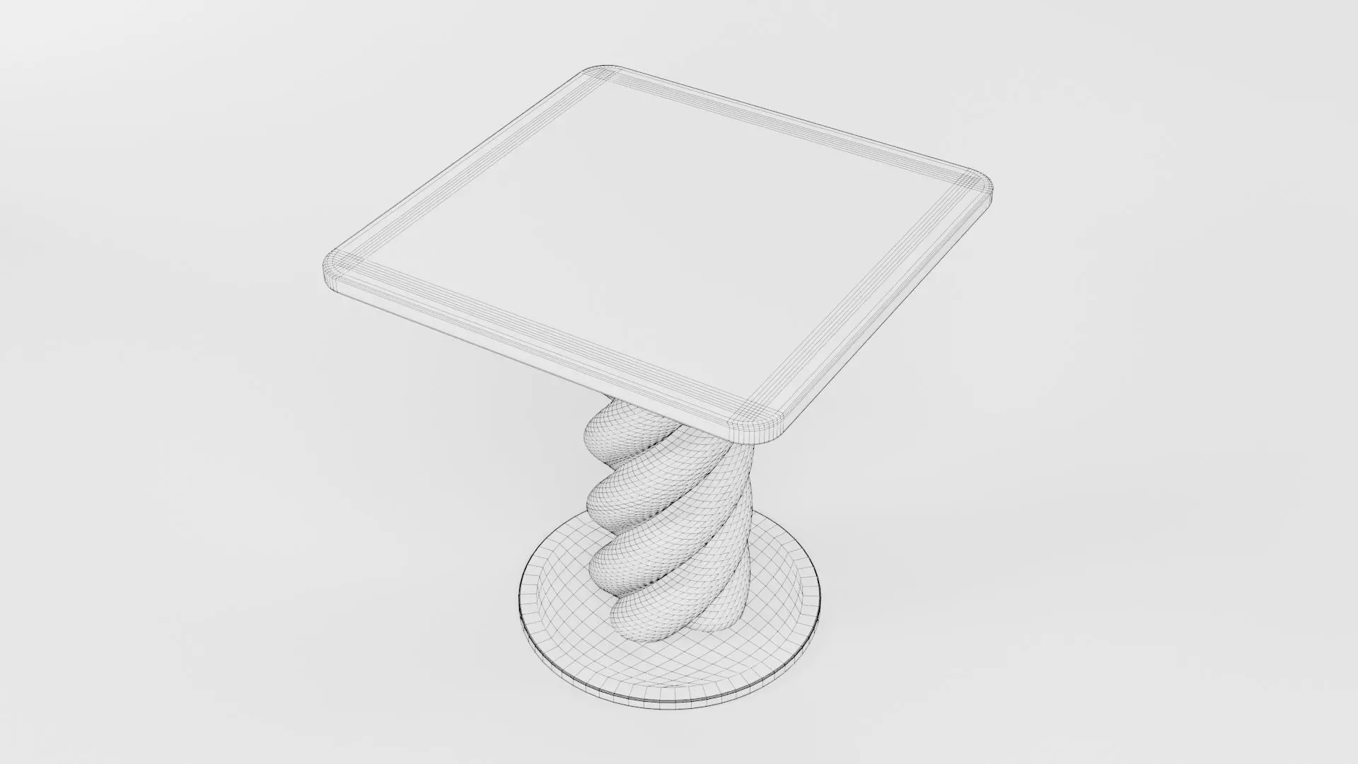 Square Table CG49 3D model_6