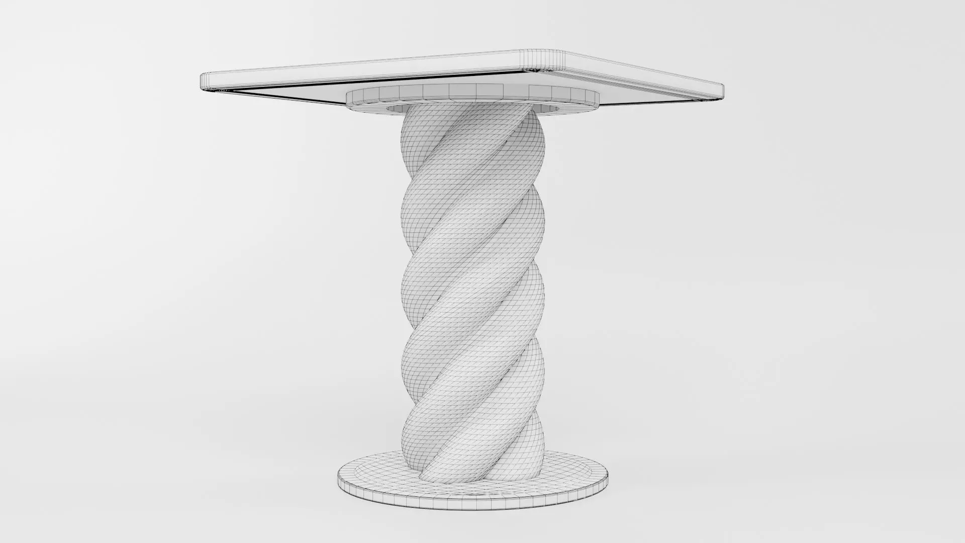 Square Table CG49 3D model_5