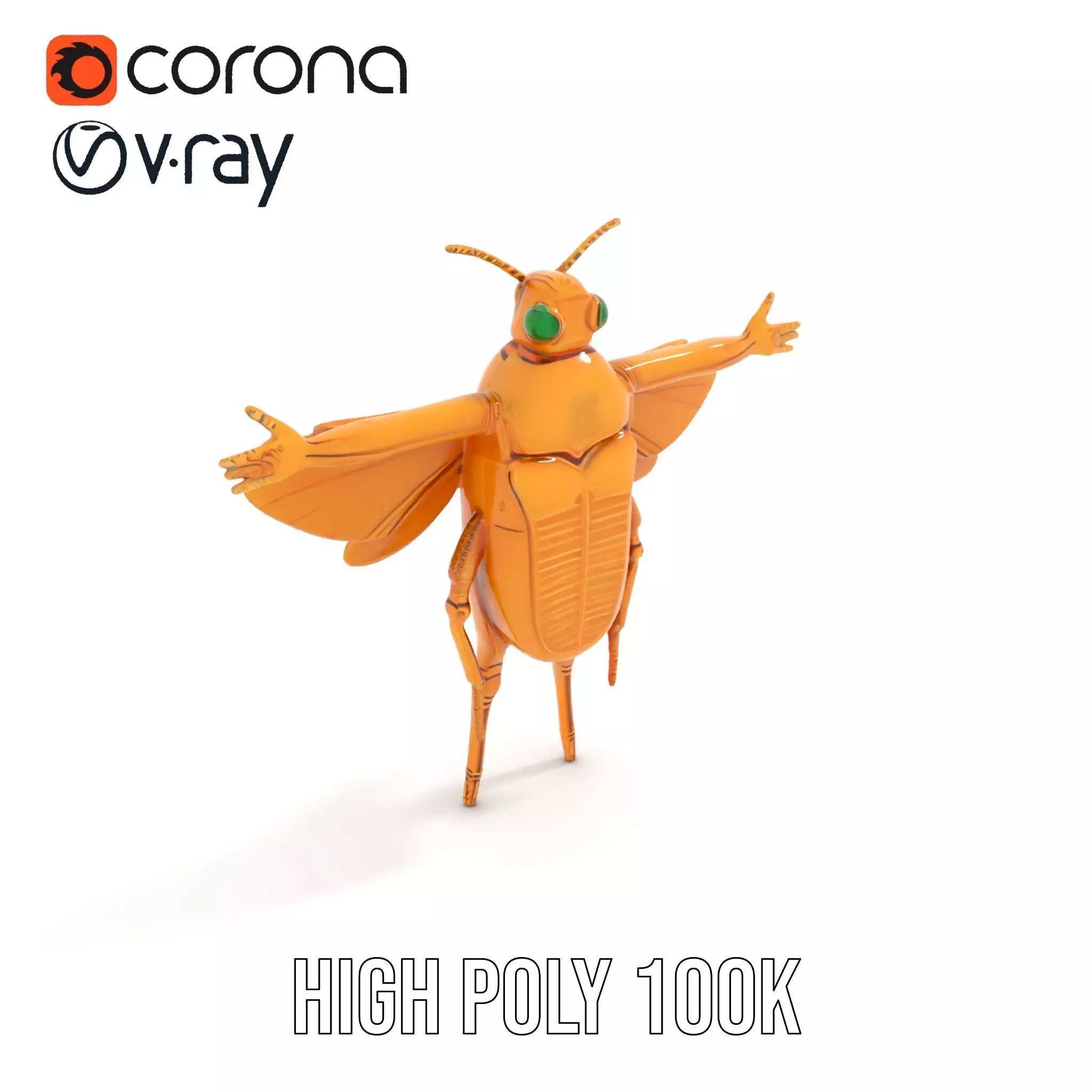 Golden Beetle Fantasy model pack Low-poly 3D model_15