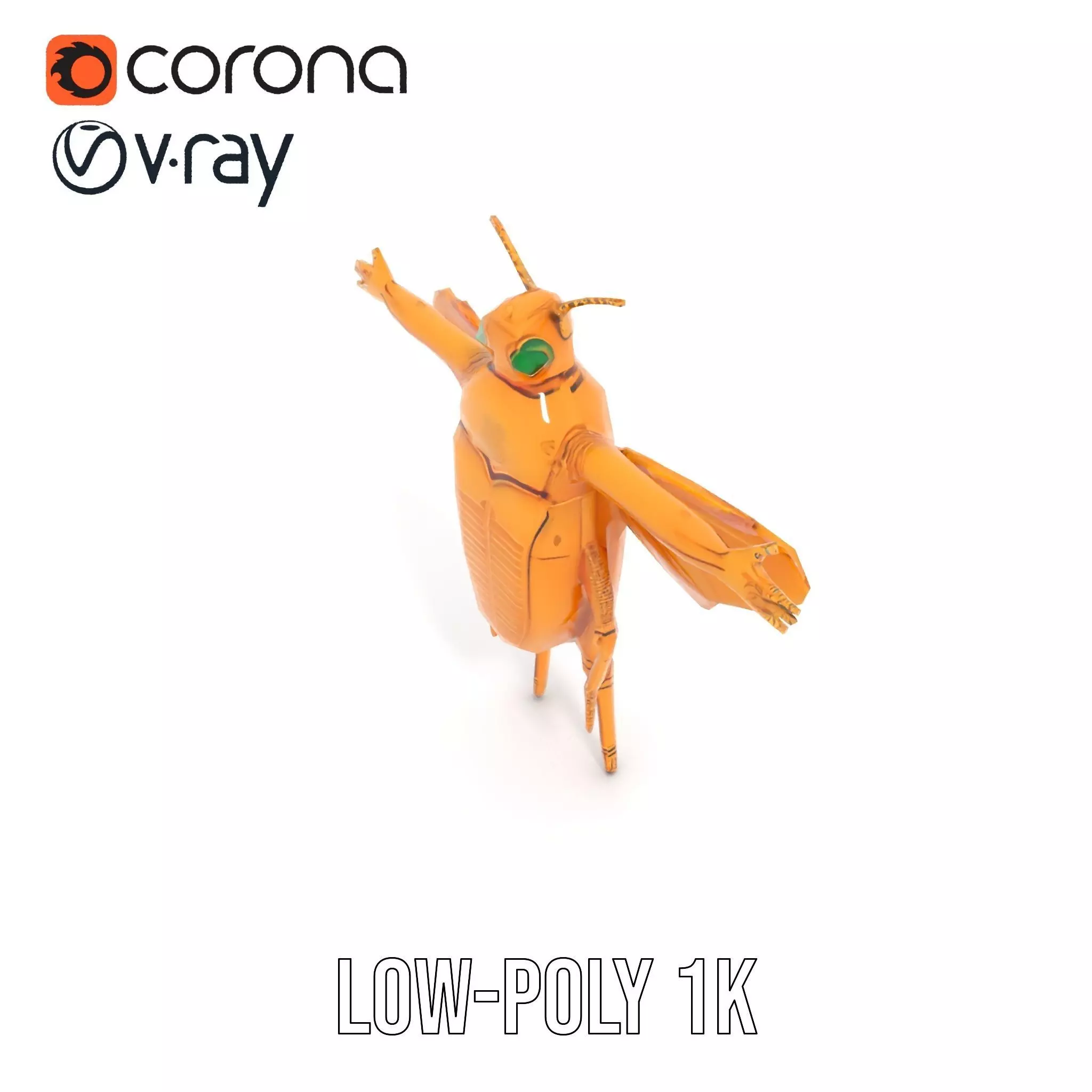 Golden Beetle Fantasy model pack Low-poly 3D model_14