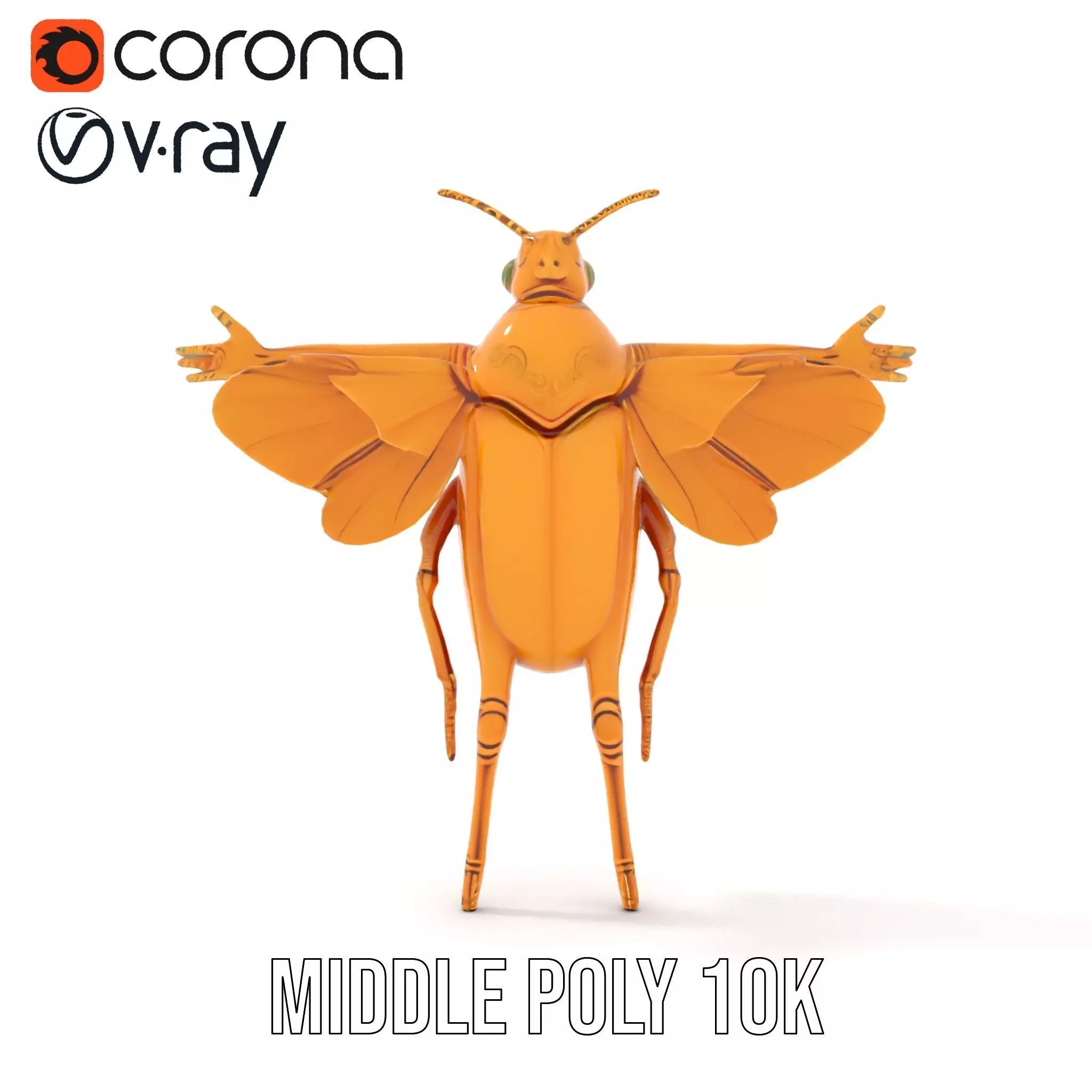 Golden Beetle Fantasy model pack Low-poly 3D model_11